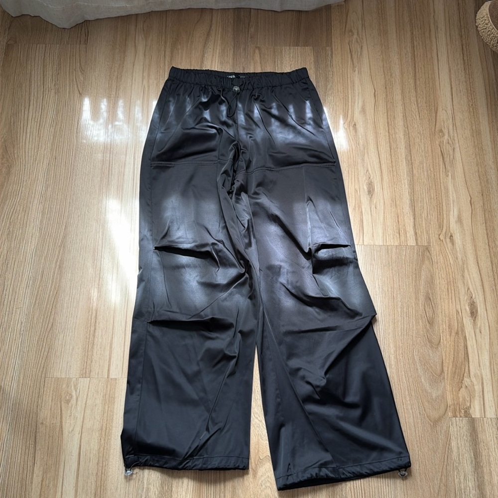 Zara Satin Cargo Pants